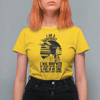 Native American Heritage Pride Gift T Shirt For Women I Am A Cherokee Born With Heart On My Sleeve
