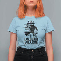 Native American Heritage Pride Gift T Shirt For Women I Am A Cherokee Born With Heart On My Sleeve