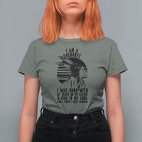 Native American Heritage Pride Gift T Shirt For Women I Am A Cherokee Born With Heart On My Sleeve