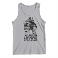 Native American Heritage Pride Gift Tank Top I Am A Cherokee Born With Heart On My Sleeve