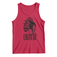 Native American Heritage Pride Gift Tank Top I Am A Cherokee Born With Heart On My Sleeve
