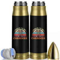 Cherokee Heritage Pride Bullet Tumbler Vintage Sunset Tomahawk Native American Graphic