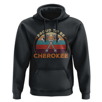 Cherokee Heritage Pride Hoodie Vintage Sunset Tomahawk Native American Graphic