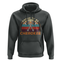 Cherokee Heritage Pride Hoodie Vintage Sunset Tomahawk Native American Graphic
