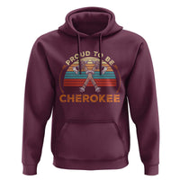 Cherokee Heritage Pride Hoodie Vintage Sunset Tomahawk Native American Graphic
