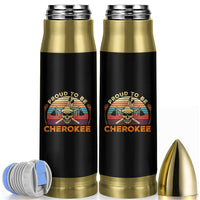 Cherokee Heritage Pride Bullet Tumbler Vintage Native American Warrior Skull