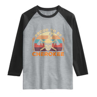 Cherokee Heritage Pride Raglan Shirt Vintage Native American Warrior Skull