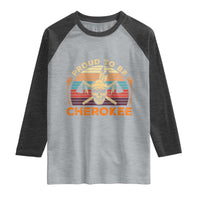 Cherokee Heritage Pride Raglan Shirt Vintage Native American Warrior Skull