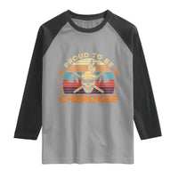 Cherokee Heritage Pride Raglan Shirt Vintage Native American Warrior Skull
