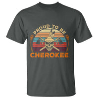 Cherokee Heritage Pride T Shirt Vintage Native American Warrior Skull