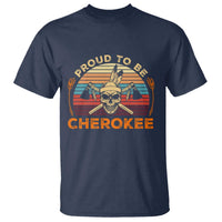 Cherokee Heritage Pride T Shirt Vintage Native American Warrior Skull