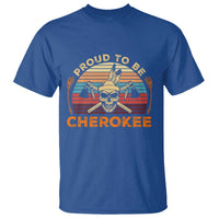 Cherokee Heritage Pride T Shirt Vintage Native American Warrior Skull