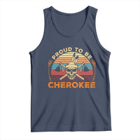 Cherokee Heritage Pride Tank Top Vintage Native American Warrior Skull