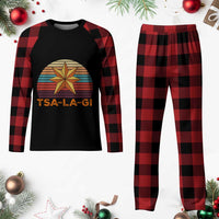 Tsalagi Seven Pointed Star Plaid Pajama Set Cherokee Native American Heritage