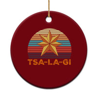 Tsalagi Seven Pointed Star Ceramic Ornament Cherokee Native American Heritage