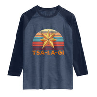 Tsalagi Seven Pointed Star Raglan Shirt Cherokee Native American Heritage