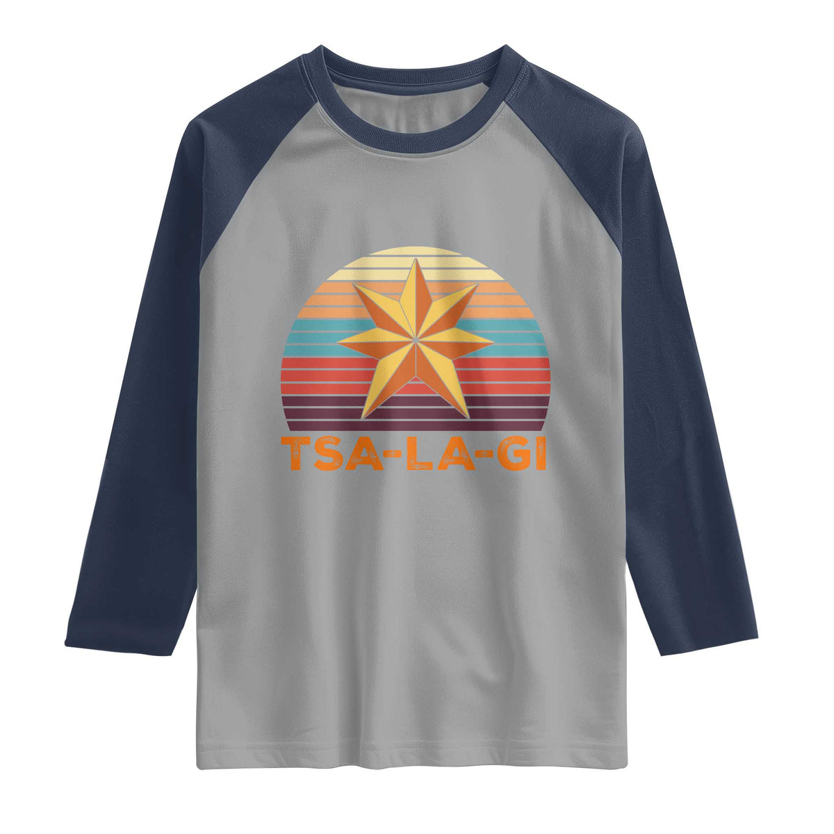 Tsalagi Seven Pointed Star Raglan Shirt Cherokee Native American Heritage