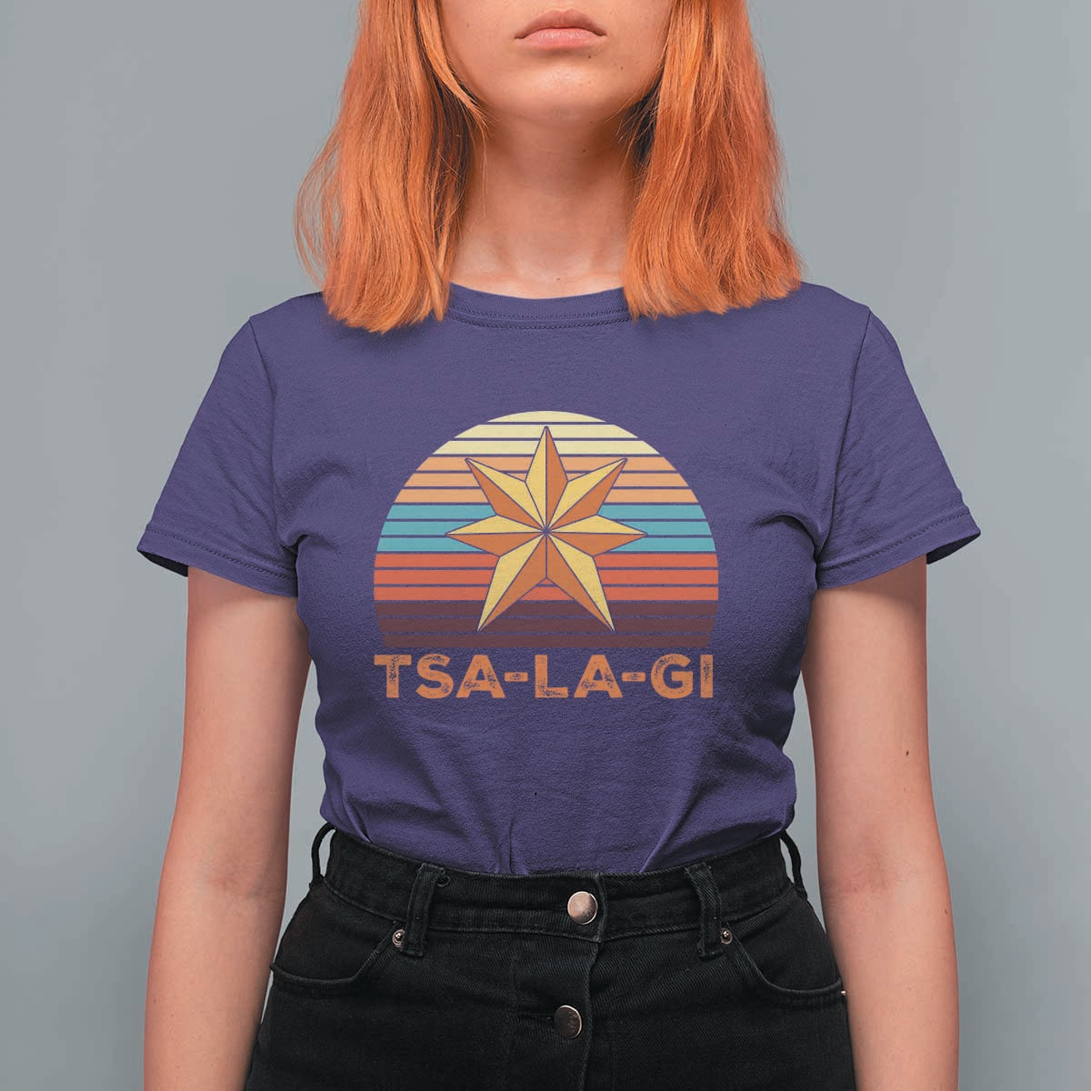 Tsalagi Seven Pointed Star T Shirt For Women Cherokee Native American Heritage
