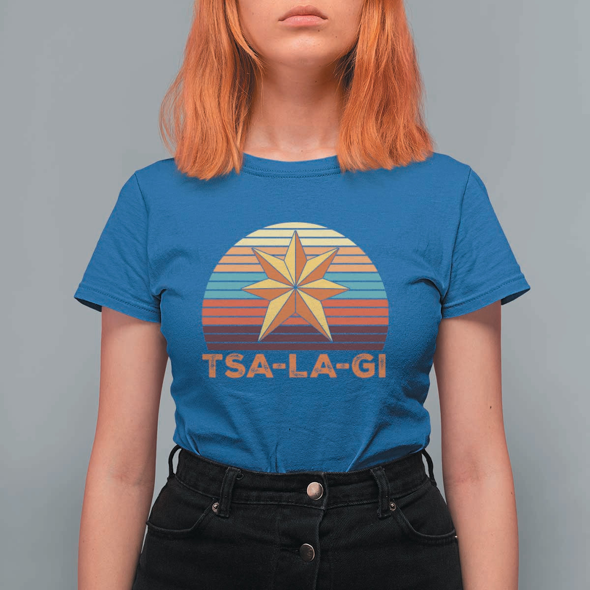 Tsalagi Seven Pointed Star T Shirt For Women Cherokee Native American Heritage