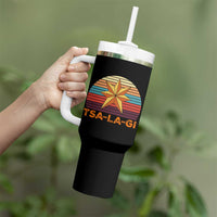 Tsalagi Seven Pointed Star Tumbler With Handle Cherokee Native American Heritage