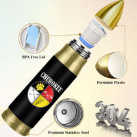 Cherokee Cultural Pride Bullet Tumbler Native American Medicine Wheel Art