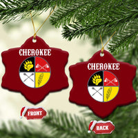 Cherokee Cultural Pride Ceramic Ornament Native American Medicine Wheel Art