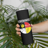 Cherokee Cultural Pride Skinny Tumbler Native American Medicine Wheel Art