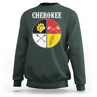 Cherokee Cultural Pride Sweatshirt Native American Medicine Wheel Art