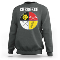 Cherokee Cultural Pride Sweatshirt Native American Medicine Wheel Art