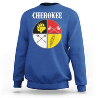 Cherokee Cultural Pride Sweatshirt Native American Medicine Wheel Art