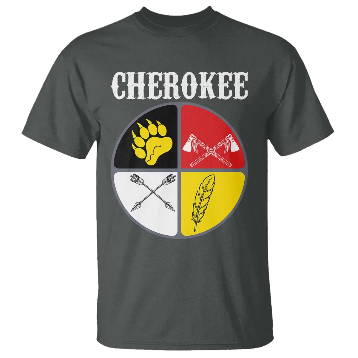 Cherokee Cultural Pride T Shirt Native American Medicine Wheel Art