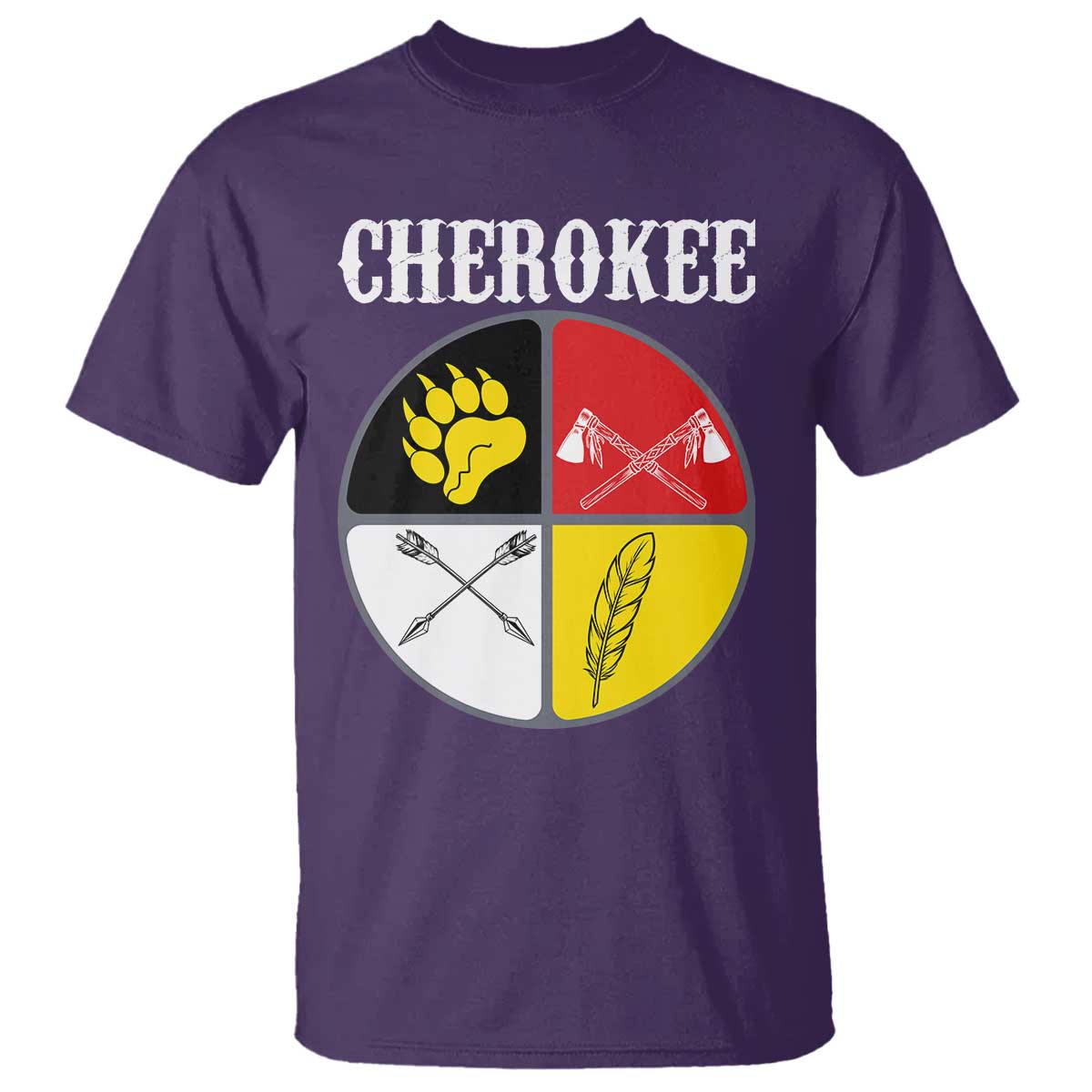 Cherokee Cultural Pride T Shirt Native American Medicine Wheel Art