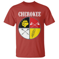 Cherokee Cultural Pride T Shirt Native American Medicine Wheel Art