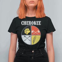 Cherokee Cultural Pride T Shirt For Women Native American Medicine Wheel Art