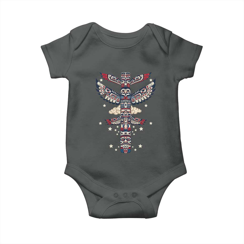 Native American Totem Pole Baby Onesie Pacific Northwest Indigenous Tribal