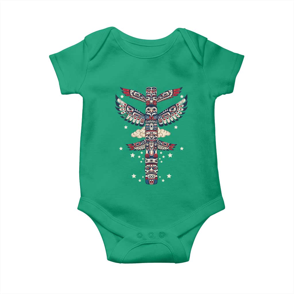 Native American Totem Pole Baby Onesie Pacific Northwest Indigenous Tribal