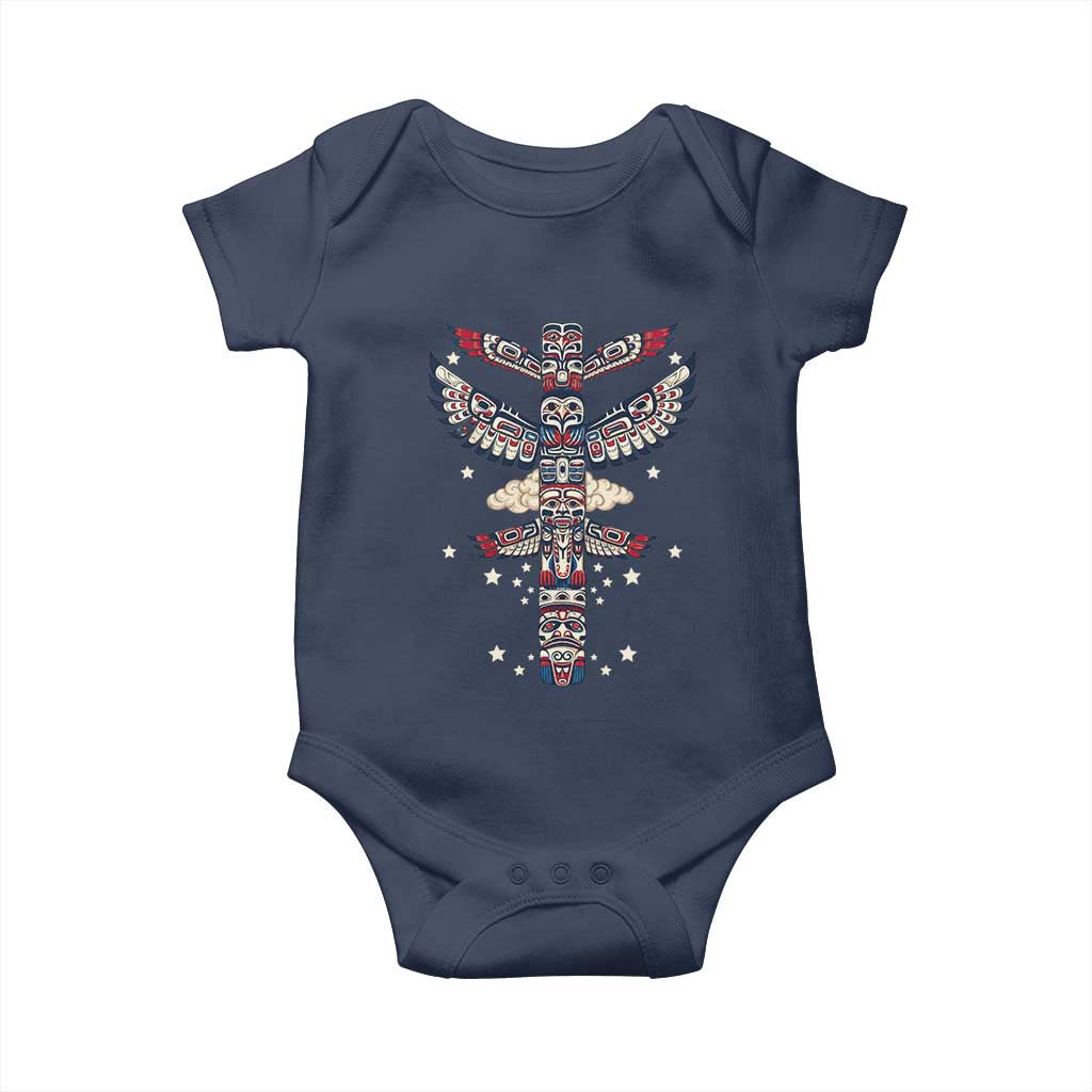 Native American Totem Pole Baby Onesie Pacific Northwest Indigenous Tribal
