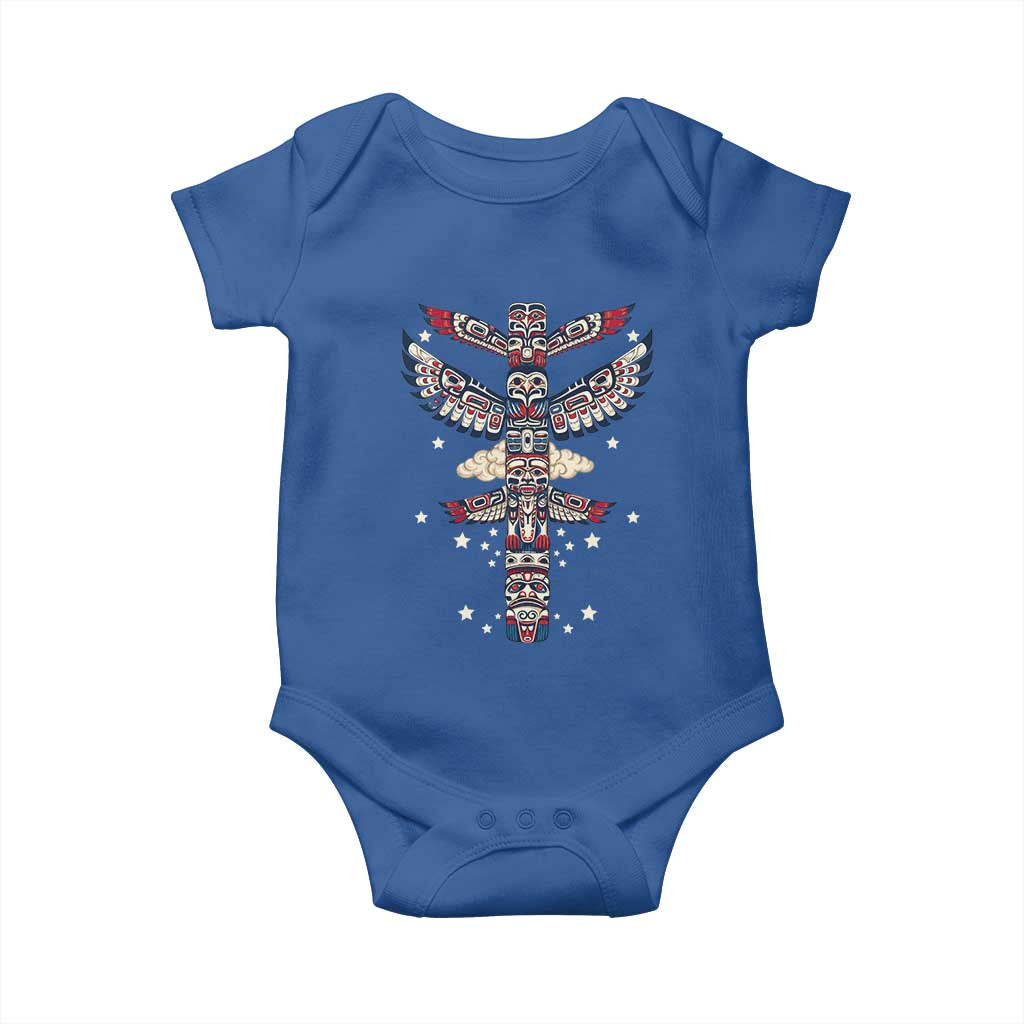 Native American Totem Pole Baby Onesie Pacific Northwest Indigenous Tribal