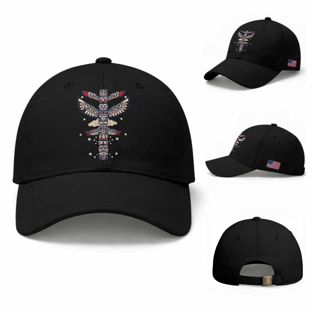Native American Totem Pole Baseball Cap Pacific Northwest Indigenous Tribal