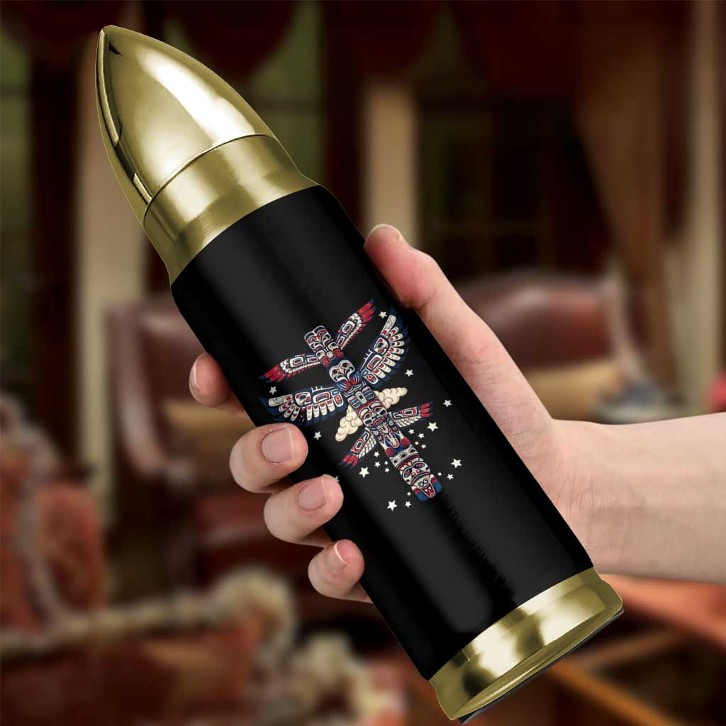 Native American Totem Pole Bullet Tumbler Pacific Northwest Indigenous Tribal
