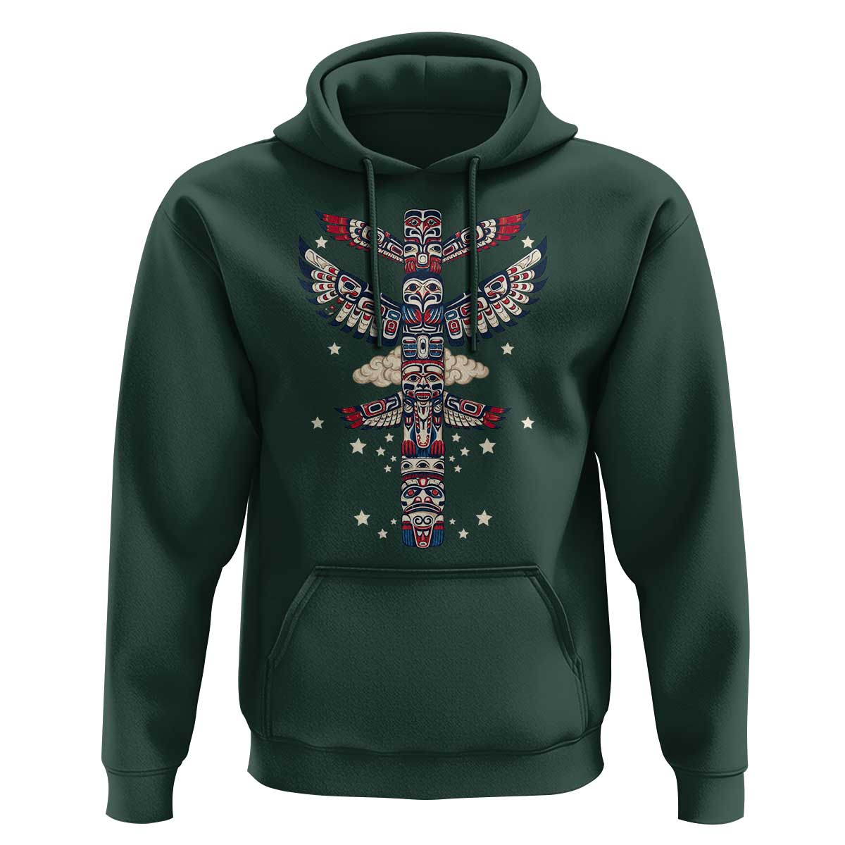 Native American Totem Pole Hoodie Pacific Northwest Indigenous Tribal