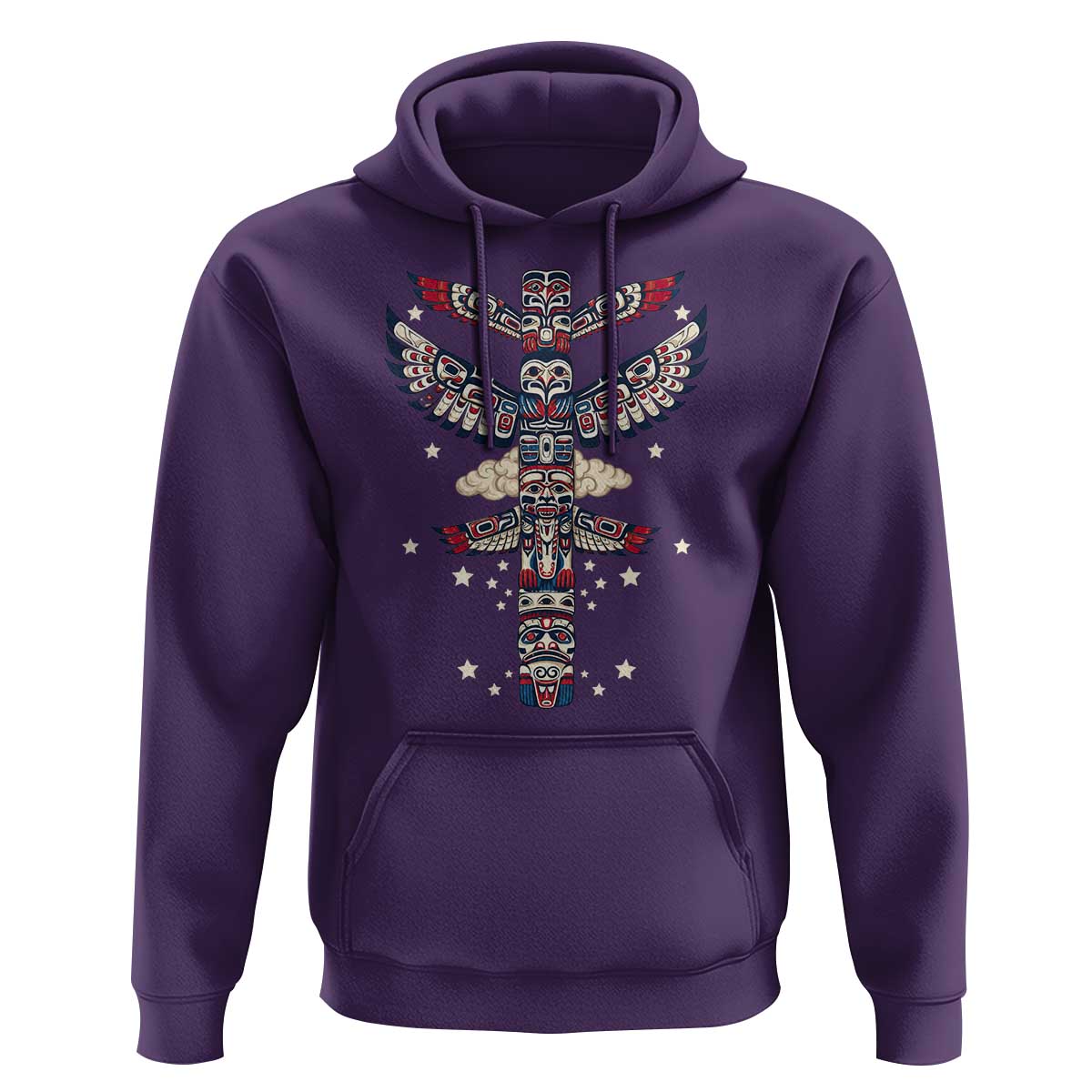 Native American Totem Pole Hoodie Pacific Northwest Indigenous Tribal
