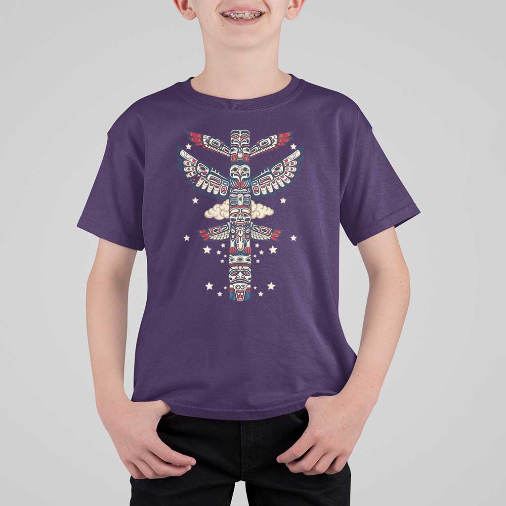 Native American Totem Pole T Shirt For Kid Pacific Northwest Indigenous Tribal