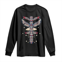 Native American Totem Pole Long Sleeve Shirt Pacific Northwest Indigenous Tribal