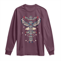 Native American Totem Pole Long Sleeve Shirt Pacific Northwest Indigenous Tribal