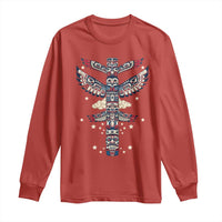Native American Totem Pole Long Sleeve Shirt Pacific Northwest Indigenous Tribal