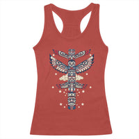 Native American Totem Pole Racerback Tank Top Pacific Northwest Indigenous Tribal