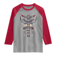 Native American Totem Pole Raglan Shirt Pacific Northwest Indigenous Tribal