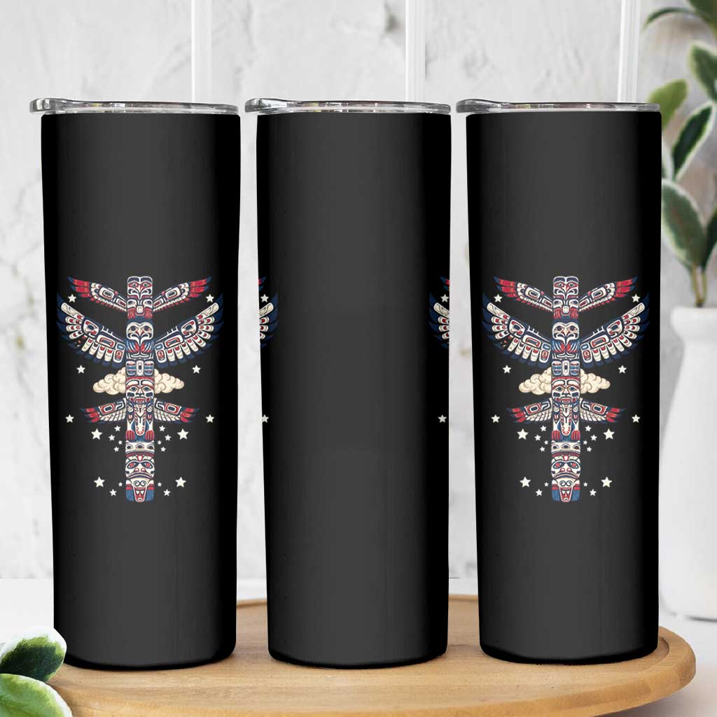 Native American Totem Pole Skinny Tumbler Pacific Northwest Indigenous Tribal