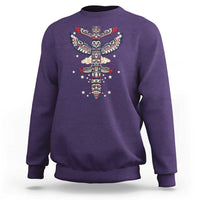 Native American Totem Pole Sweatshirt Pacific Northwest Indigenous Tribal